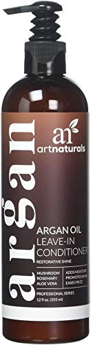 Book Cover Argan Oil Leave-in Conditioner, for Dry, Damaged, Brittle Hair, 12 fl oz (355 ml), artnaturals