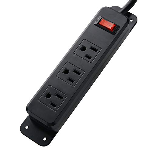 Book Cover Desktop 3 AC Outlets Power Strip US Plug, Jgstkcity Power Strip Surge Protector with 3.28Ft Power Cord,Smart Surge Power Strip Socket(3-Outlet Ports)