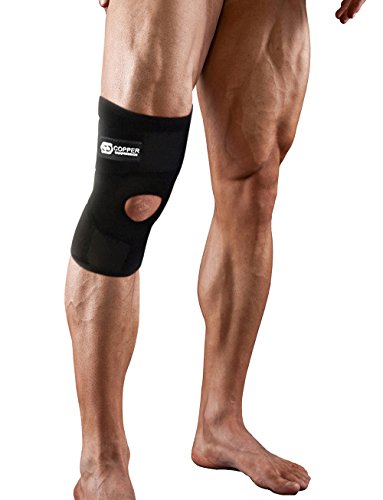 Book Cover Copper Compression Extra Support Knee Brace. Highest Copper Content Guaranteed. Best Adjustable Copper Knee Brace. Open Patella Stabilizer Neoprene Sleeve for Sprains, Injury. Fit for Men and Women