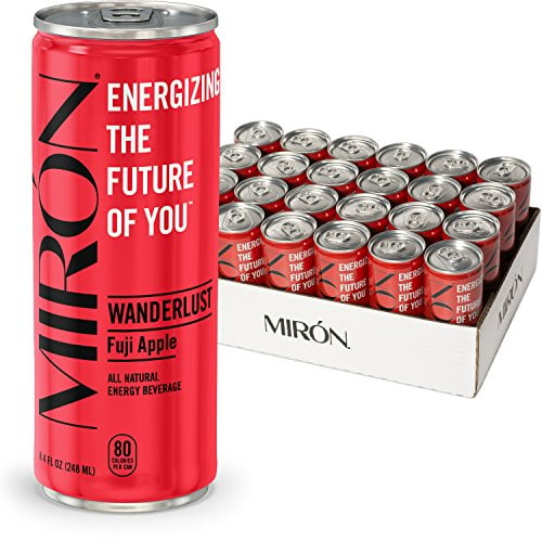 Book Cover Miron Energy, Fuji Apple, All Natural, Made with Caffeine from Green Coffee beans + Cane Sugar 8.4 Fl.Oz. Cans (Pack of 24)
