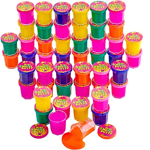 Book Cover Kicko Mini Noise Putty Toys - 48 Slimes, Assorted Colors - Slime for Kids, Sensory & Tactile Stimulation