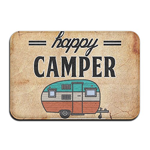 Book Cover Happy Camper Camping Door Mat Entrance Mat Floor Mat Rug Indoor/Outdoor/Front Door/Bathroom Mats Rubber Non Slip Â£Â¨24