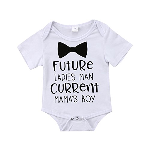 Book Cover Enhill Funny Infant Newborn Baby Boy Short Sleeve Bodysuit Romper Outfit Summer Clothes