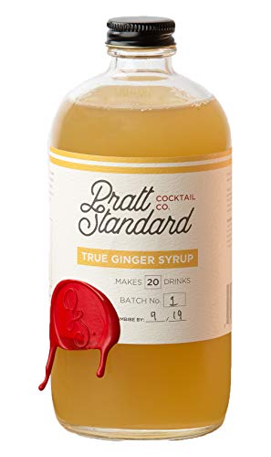 Book Cover Pratt Standard Cocktail Company, Authentic Ginger Syrup for Cocktails, Non-Alcoholic Mixer , 16 Fl Oz , Pack of 1.