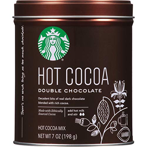 Book Cover Starbucks Hot Cocoa Mix Tin, Double Chocolate Hot Cocoa Mix, 7-Ounce Tin (Pack of 3)