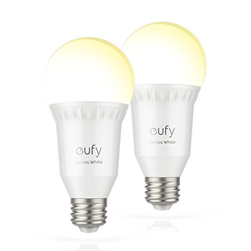 Book Cover eufy by Anker, Lumos Smart Bulb - White, Soft White (2700K), 9W, Works with Amazon Alexa, No Hub Required, Wi-Fi, 60W Equivalent, Dimmable LED Bulb, A19, E26, 800 Lumens (2 Pack)