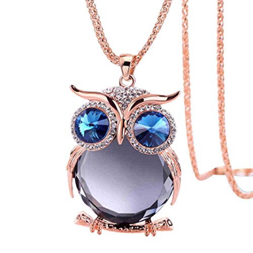 Book Cover Clearance Deals Owl Pendant Necklace Women Vintage Glass Cabochon Necklace Jewelry by (A)