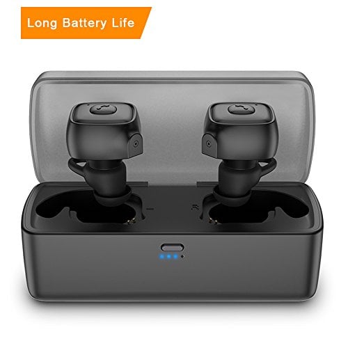 Book Cover Wireless Earbuds, JEEMAK Mini Bluetooth Technology Headphones HD Stereo V4.2 Bluetooth Technology Headset with Portable Charger Built-in Mic for iPhone,Ipad, Smartphones