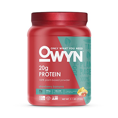 Book Cover OWYN Only What You Need 100% Vegan Plant-Based Protein Powder, Strawberry Banana, Dairy Free, Gluten Free, Soy Free, Vegetarian, 1.1 Pound Tub, 1 Count