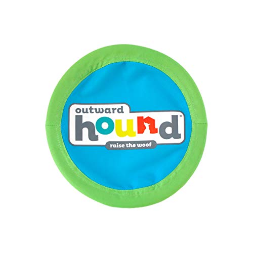 Book Cover Outward Hound Soft Fetch Flyer Dog Toy Flying Disc, Large, Blue