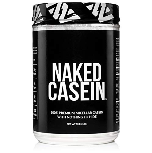 Book Cover NAKED CASEIN - 1LB 100% Micellar Casein Protein from US Farms - Bulk, GMO-Free, Gluten Free, Soy Free, Preservative Free - Stimulate Muscle Growth - Enhance Recovery - 15 Servings