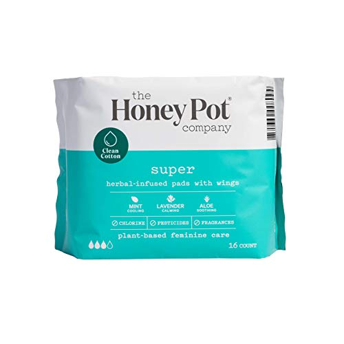 Book Cover The Honey Pot Clean Cotton Super Absorbency Pads