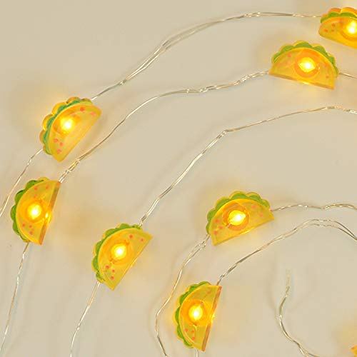 Book Cover LED Wire Lights, LED String Lights, Battery Operated String Lights with 36 Taco Shaped Warm LEDs for Party, Bedroom, Kitchen, Patio, Deck and more, 12 Feet Long