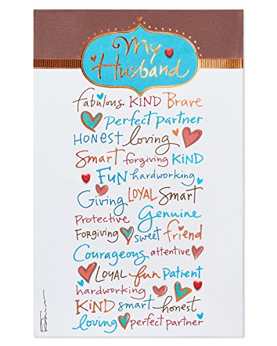 Book Cover American Greetings Fabulous Kind Brave Birthday Card for Husband with Foil