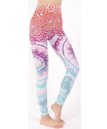Book Cover Ndoobiy High Waist Printed Leggings Women's Solid Leggings Soft Workout Pants Stretchy Capris