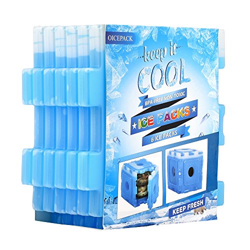 Book Cover OICEPACK Ice Packs Cool Packs for Lunch Box,Freezer Packs for Lunch Bags and Coolers,Ice Pack Slim Reusable,Long-Lasting Freezer Ice Packs,Ice Packs-Great for Coolers,Ice Cube Blue (6)