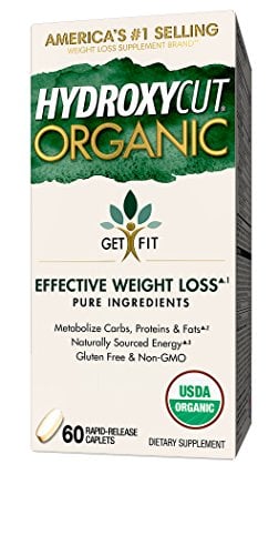 Book Cover Hydroxycut Organic Weight Loss Supplements, Pure Ingredients, Naturally Sourced Energy, Metabolize Carbs Proteins & Fats, Gluten Free, Non GMO, 60 Pills