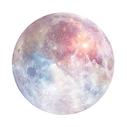 Book Cover HaloVa Mouse Pad, Anti Slip Planet Mouse Mat for Desktops, Computer, PC and laptops, Customized Round Mouse Pad for Office and Home, Moon