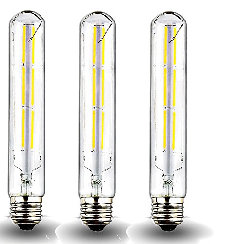 Book Cover Klarlight Edison T10 Vintage Filament Bulb 6 Watt Dimmable LED Tube Light Bulbs 60W Incandescent T10 Replacement Light for Home Decorative Showcase Bedside Lamp Lighting (3-Pack)