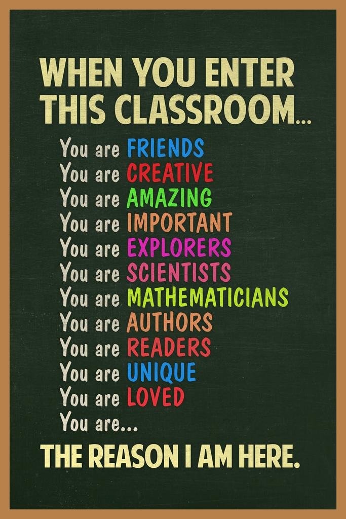 Book Cover When You Enter This Classroom Poster for Affirmation Station Empowerment Wall Decor Must Haves Door Decorations Welcome Positive Poster for Teacher Expectations Cool Wall Decor Art Print Poster 24x36 When You Enter This Classroom | 5909 24x36