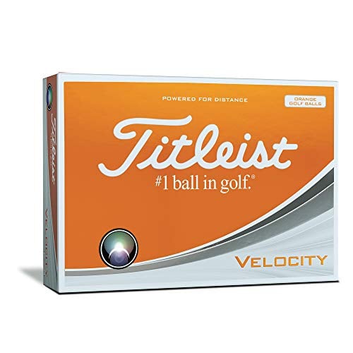 Book Cover Titleist Velocity Golf Balls, White, Double Digit Play Numbers, Prior Generation (One Dozen)