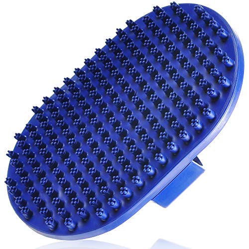 Book Cover Dog Grooming Brush - Dog Bath Brush - Cat Grooming Brush - Dog Washing Brush - Rubber Dog Brush - Dog Hair Brush - Dog Shedding Brush - Pet Shampoo Brush for Dogs and Cats with Short or Long Hair