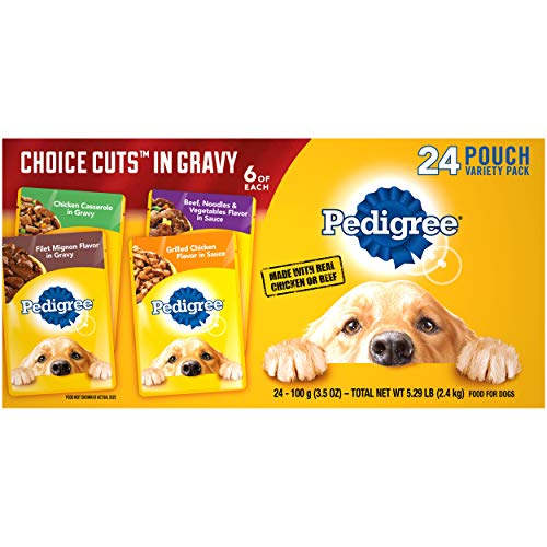 Book Cover PEDIGREE Choice Cuts in Gravy Adult Soft Wet Meaty Dog Food Variety Pack, (24) 3.5 Oz. Pouches
