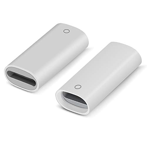 Book Cover Jiunai [2 Pack] Adapter Compatible with Apple Pencil Adapter Female to Female Charging Adapters Lightning Cable Adapter for iPad Pro Apple Pencil