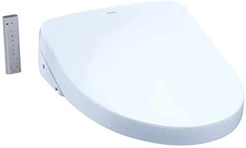 Book Cover TOTO SW3056#01 S550E Electronic Bidet Toilet Seat with Cleansing Warm, Nightlight, Auto Open and Close Lid, Instantaneous Water Heating, and EWATER+, Elongated Contemporary, Cotton White