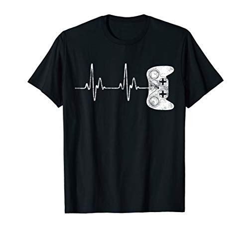 Book Cover Gamer Heartbeat T-Shirt Video Game Lover Gift Shirt