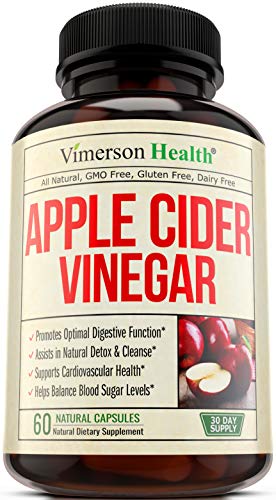 Book Cover Apple Cider Vinegar Supplement. Natural, Advanced Detox Cleanse Support. Promotes Digestion, Heart and Immune Health. Helps Balance Blood Sugar. 60 ACV Vegetarian Capsules. Non-GMO and Gluten-Free
