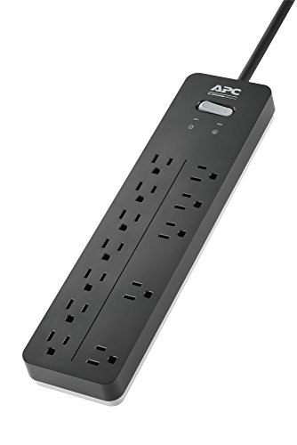 Book Cover APC 12-Outlet Surge Protector Power Strip 2160 Joules, SurgeArrest Home/Office (PH12)