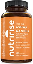 Book Cover Ashwagandha 1300mg Made with Organic Ashwagandha Root Powder & Black Pepper Extract - 120 Capsules. 100% Pure Ashwagandha Supplement for Stress Relief, Anti-Anxiety & Adrenal, Mood & Thyroid Support