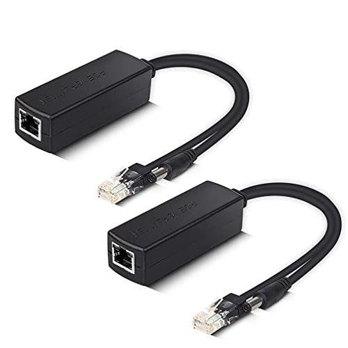 Book Cover Active PoE Splitter - Power Over ethernet Splitter Adapter, 48V to 12V, IEEE 802.3af Compliant, 10/100Mbps PoE Splitter for Surveillance Camera, WAP and VoIP Phone, up to 100m, 2 Pack