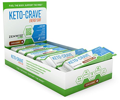 Book Cover Keto Fat Protein Bar - Ketogenic Diet Snacks for Metabolism, Energy Boost & High-Performance - with MCT Oil, Cacao Butter & Organic Almond Butter - 5G Net Carbs - 12 Pack