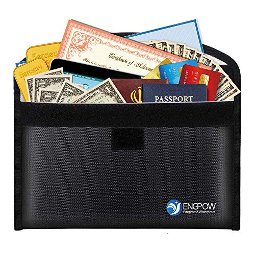 Book Cover Fireproof Money Bag ENGPOW Safe Envelope for Cash 10.2
