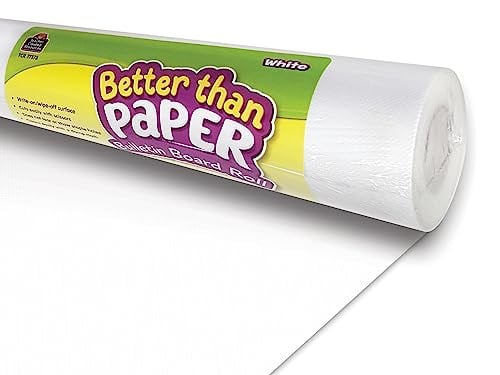 Book Cover Teacher Created Resources Better Than Paper Bulletin Board Roll, White - 77373