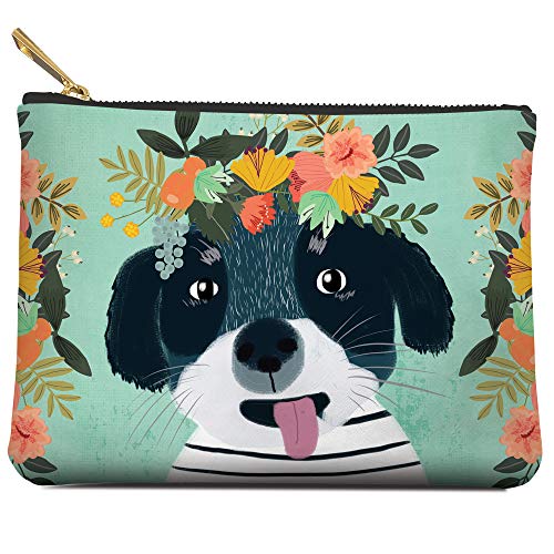 Book Cover Medium Zippered Pouch by Studio Oh! - Mia Charro Fancy Flower Dog - 7. 5
