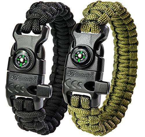 Book Cover Paracord Bracelet K2-Peak – Survival Bracelets with Embedded Compass Whistle EDC Hiking Gear- Camping Gear Survival Gear Emergency Kit