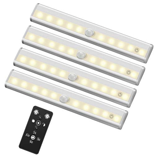Book Cover SZOKLED Remote Control LED Lights Bar, Wireless Portable LED Under Cabinet Lighting, Dimmable Closet Light Stair Night Lights Battery Operated, Stick on Anywhere Safe Light for Hallway Kitchen Bedroom