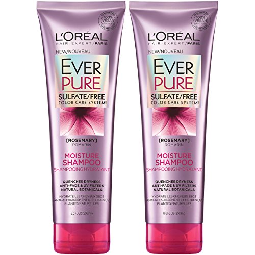 Book Cover L'Oreal Paris Hair Care EverPure Moisture Sulfate Free Shampoo for Color-Treated Hair, Moisturizes + Replenishes Dry Hair, 2 count (8.5 fl. oz. each)