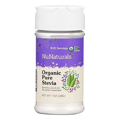 Book Cover NuNaturals Organic Pure Stevia, Sugar-Free Plant-Based Sugar Substitute, 1 oz