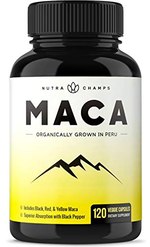 Book Cover Organic Maca Root Powder Capsules - Energy, Performance & Mood Supplement for Men & Women - Vegan Pills, Peru Grown, Gelatinized + Black Pepper Extract for Superior Results