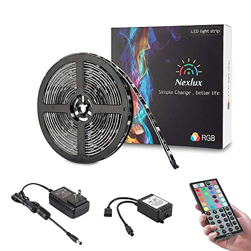Book Cover Nexlux WiFi LED Strip Lights, 16.4ft 150 LEDs Waterproof Smart Phone Controlled Light Strip LED Kit 5050 LED Lights,Working with Android and iOS System,Alexa, Google Assistant