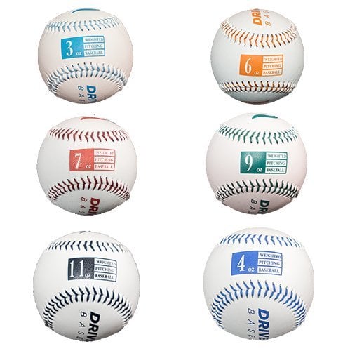 Book Cover Driveline Leather Weighted Baseballs: Set of 6