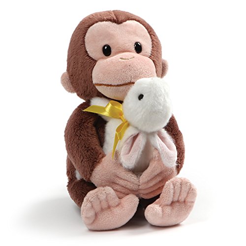 Book Cover GUND Curious George with Bunny Stuffed Animal Plush, 10