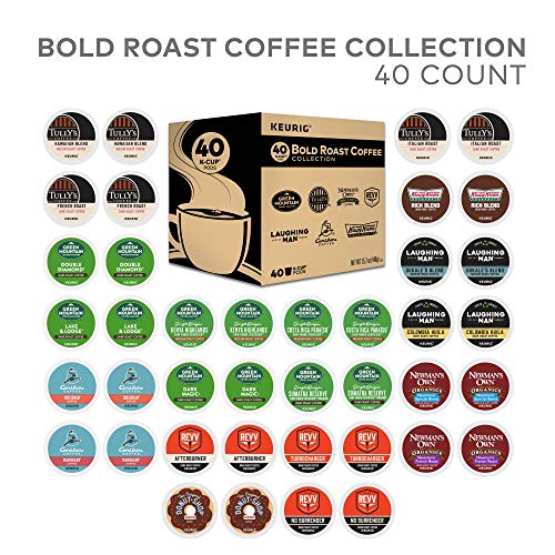 Book Cover Keurig Bold Roast Coffee Collection Bold Lover's, Single Serve Coffee K Cup Pods for Keurig Brewers, Dark Roast Variety Pack, 40Count
