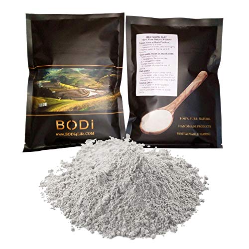 Book Cover bodi : Bentonite Clay (1 lb) 100% Pure Extra Fine Powder - Food-Grade - Excellent Skin Cleanse