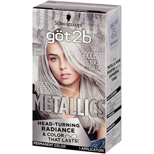 Book Cover Got2b Metallic Permanent Hair Color, M71 Metallic Silver