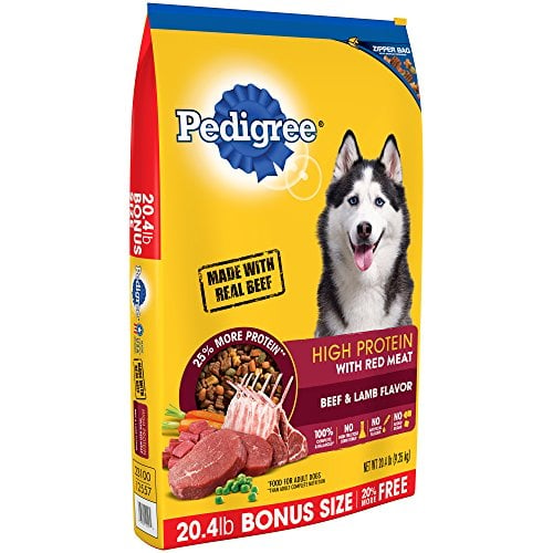 Book Cover PEDIGREE High Protein - Beef and Lamb Flavor Adult Dry Dog Food, 20.4 Pound Bonus Bag